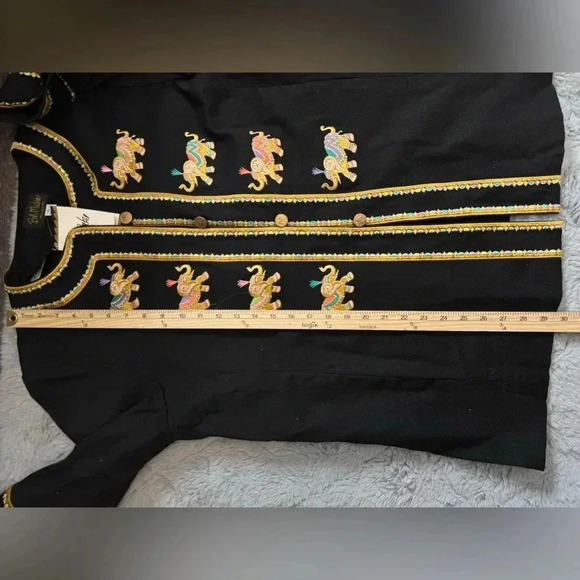 Bob Mackie Wearable Art Black Elephant Jacket Size XL Women's NWT Maximalist - Picture 8 of 11